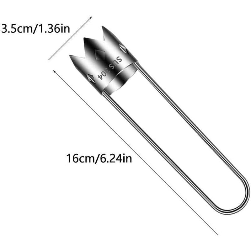 (2Pcs)Multifunctional Fruit and Vegetable Core Remover, Kitchen Small Tool Stainless Steel 304 Fruit Core Extractor, Red Bell Pepper and Pear Core Extractor, Easy to Clean and Rust Resistant