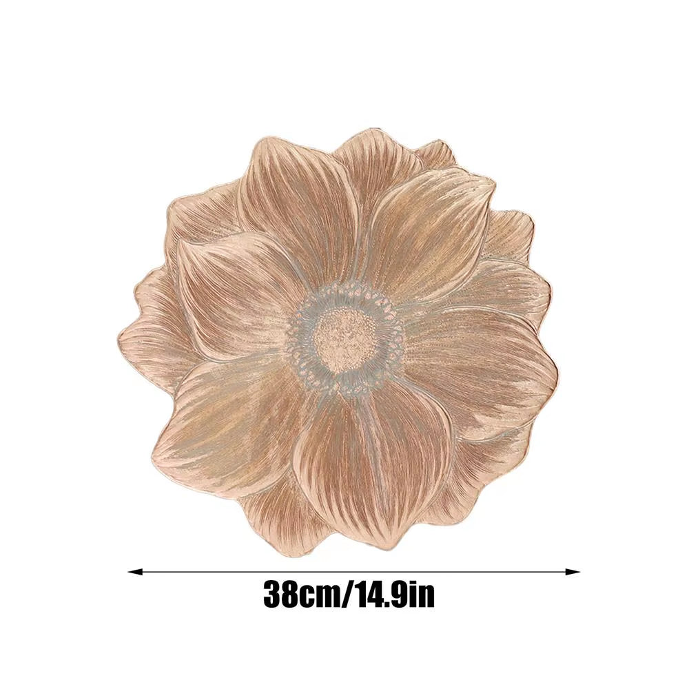 Lotus Shape Heat Resistant Washable Placemat Waterproof Oil-Proof Tableware Place Mat Kitchen Dinning Table Decorative Placemats