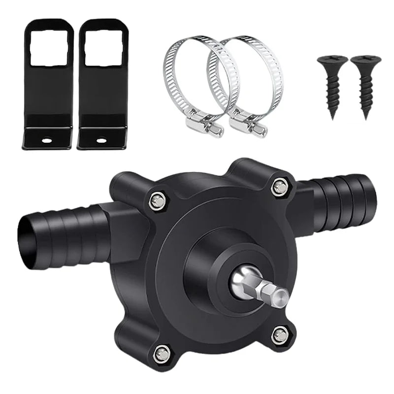 Portable Hand Electric Drill Pump Dc Self-Priming Water Pump Household Combination Hardware Tools Pump with Shelves and Fixers