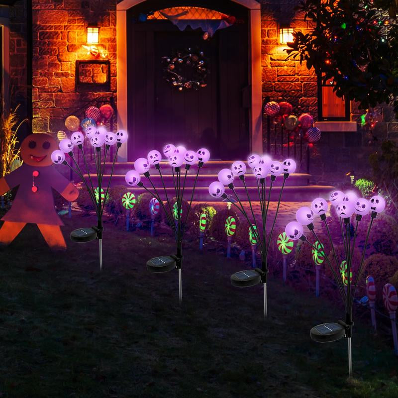 Halloween Decor 2025 Display Spooky Eyeball Solar Garden Lights, LED Firefly Pathway Stakes for Halloween Scary Outdoor Waterproof Solar Green Firefly Lights for Garden Yard Patio Pathway Lawn Halloween Party Items Decorations Ornaments Gift Fairy