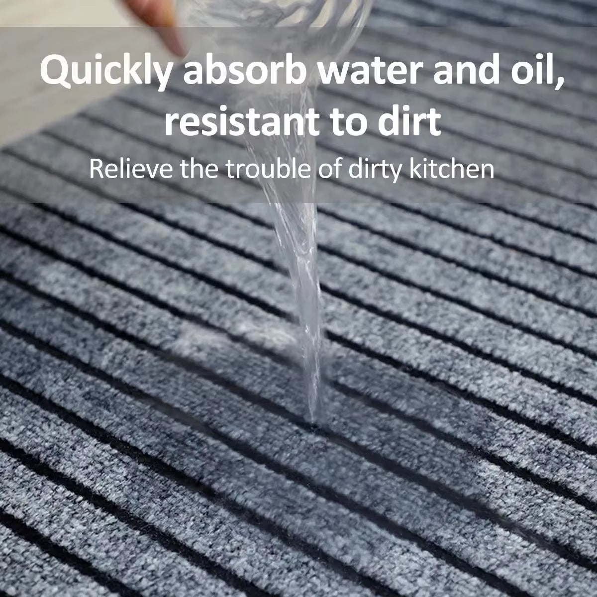 Anti Slip Long Kitchen Mat Floor Carpet Entrance Doormat Hallway Rug Stripe Outdoor Mats Easy to Clean Full Coverage DIY Mat