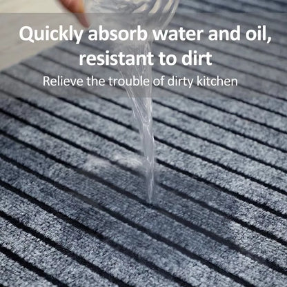 Anti Slip Long Kitchen Mat Floor Carpet Entrance Doormat Hallway Rug Stripe Outdoor Mats Easy to Clean Full Coverage DIY Mat