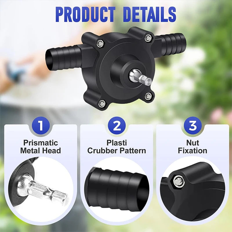 Portable Hand Electric Drill Pump Dc Self-Priming Water Pump Household Combination Hardware Tools Pump with Shelves and Fixers