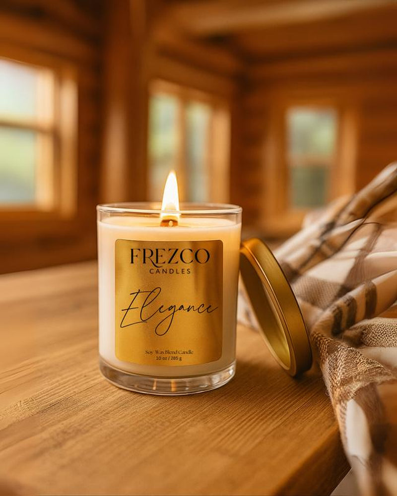 Elegance Luxury Hand Poured Soy Wax Blend Candle Decor Fragrance