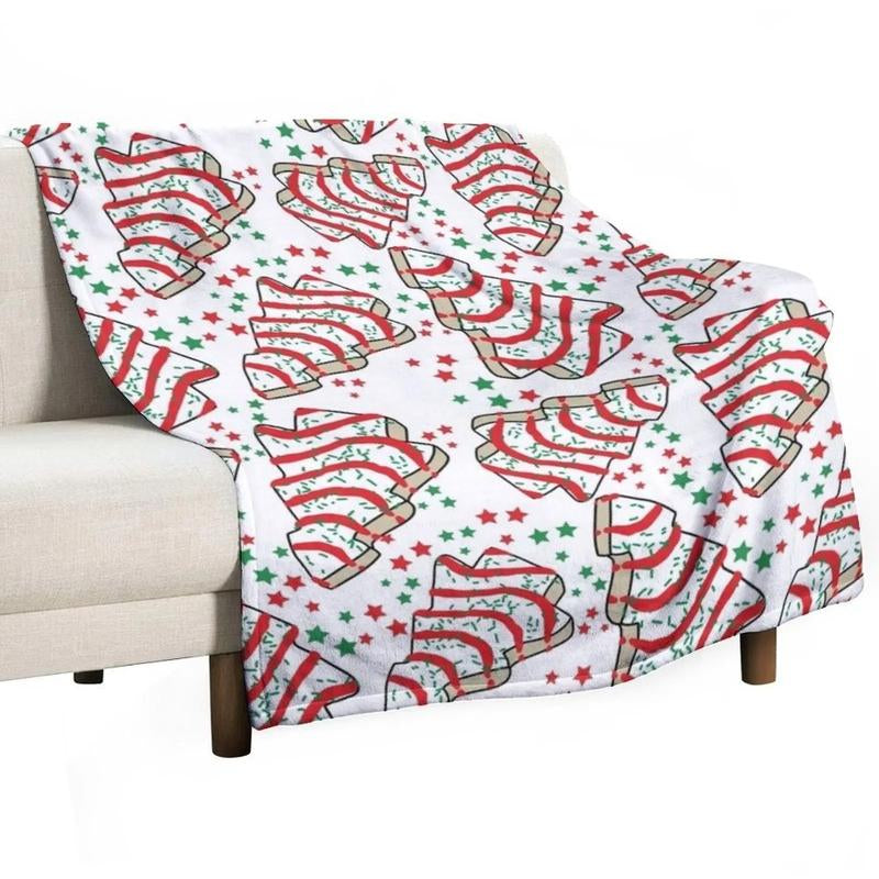 Christmas Tree Snack Cakes Throw Blanket Thins Beach Heavy to Sleep Warm Blankets
