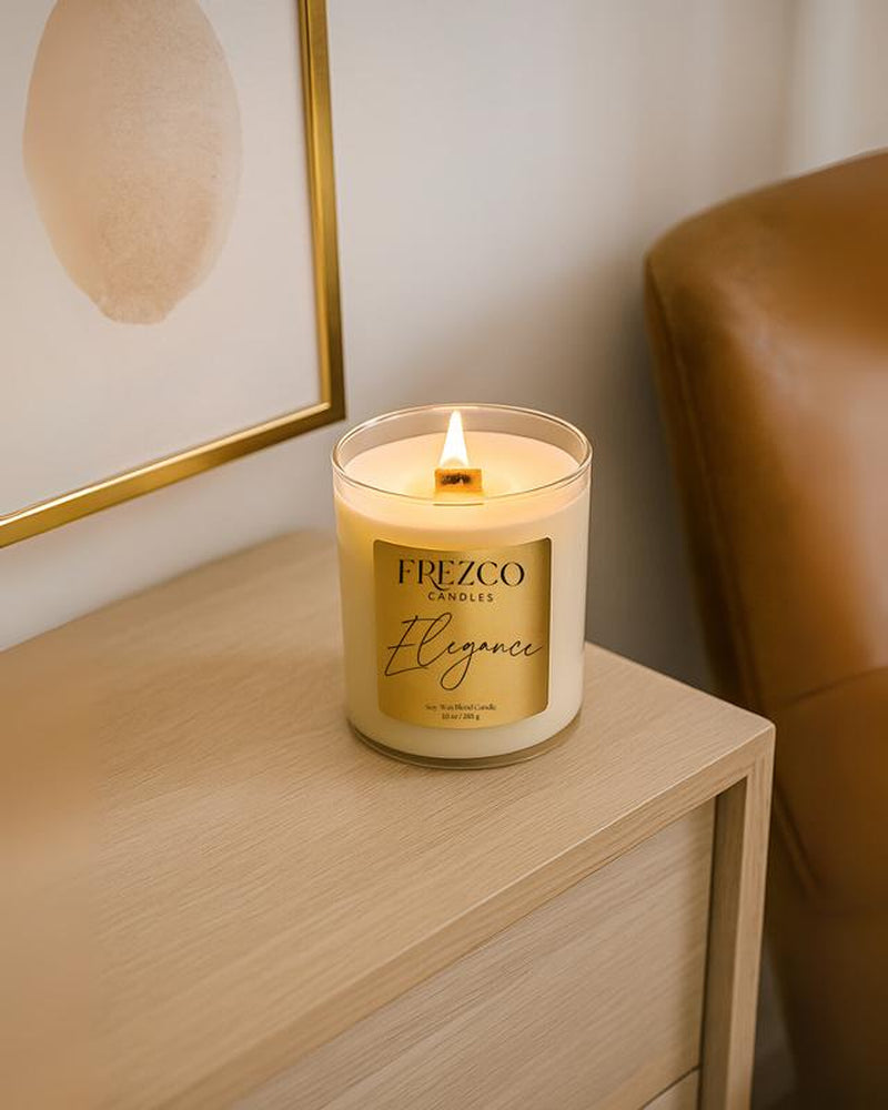 Elegance Luxury Hand Poured Soy Wax Blend Candle Decor Fragrance