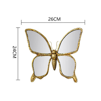 1PC Retro Resin Insect Wing Butterfly Dragonfly Pendant Living Room TV Background Mirror Wall Hanging Ornaments