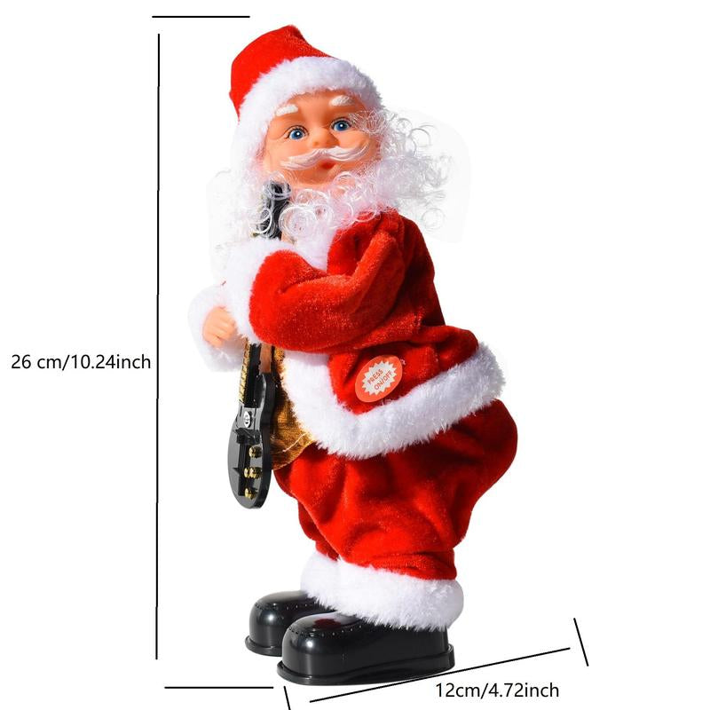 Electric Santa Claus Dwarf Design Ornament, 1 Count Christmas Themed Desktop Decoration with Music, Festive & Party Supplies for Indoor & Outdoor Decor