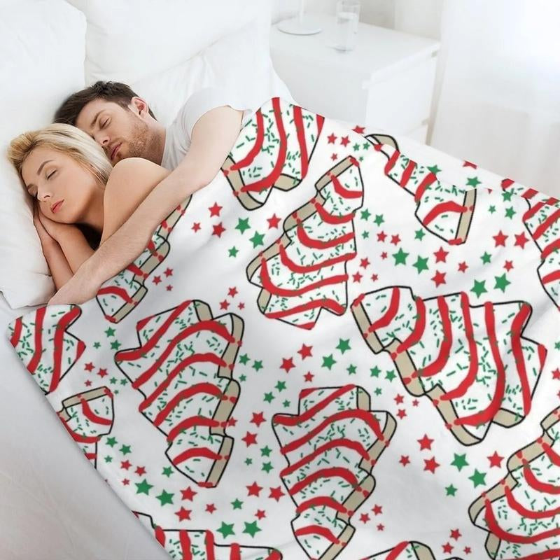Christmas Tree Snack Cakes Throw Blanket Thins Beach Heavy to Sleep Warm Blankets