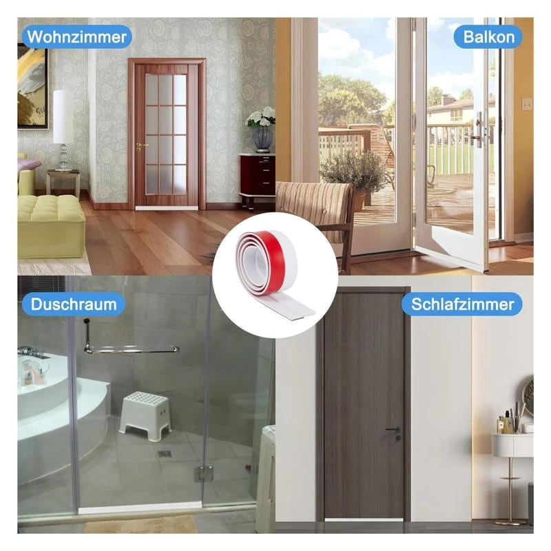 Door Threshold Seal 1 Pieces of Rubber Door Draft Strips and Bottom Seals(Black and White)