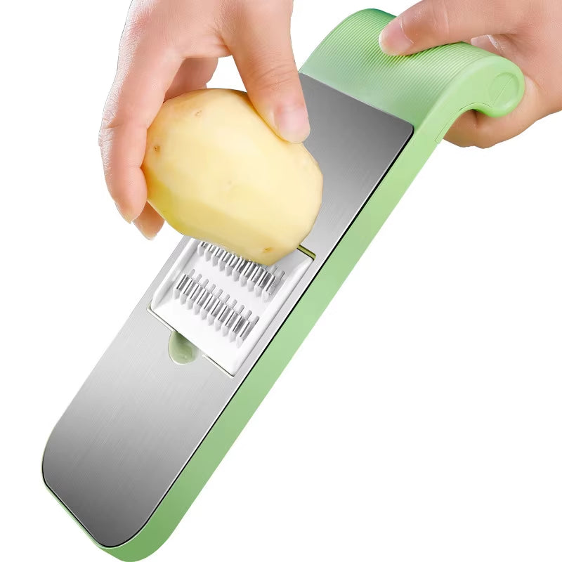 Multifunctional Kitchen Vegetable Cutter Dicing Shredding Artifact Household Hand Guard Stainless Steel Potato Slicer Grater