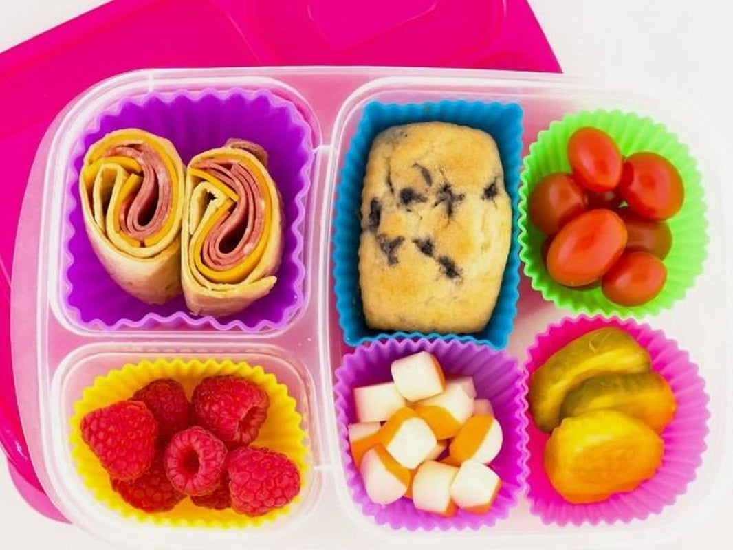 12 Silicone Cake Muffin Cupcake Liners - Baking Cups & Chocolate Cookie Molds Colorful Baked Set Tin