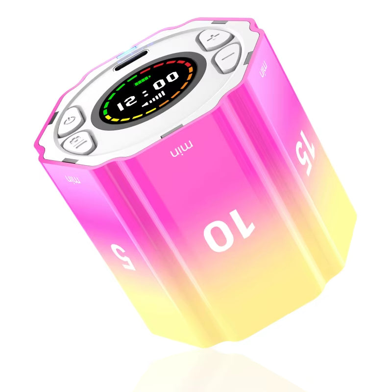 New Modern LCD Digital Timer Visual Kitchen Timer for Teachers, Flip Cube Timer for Cooking, Work, Studying, Workout