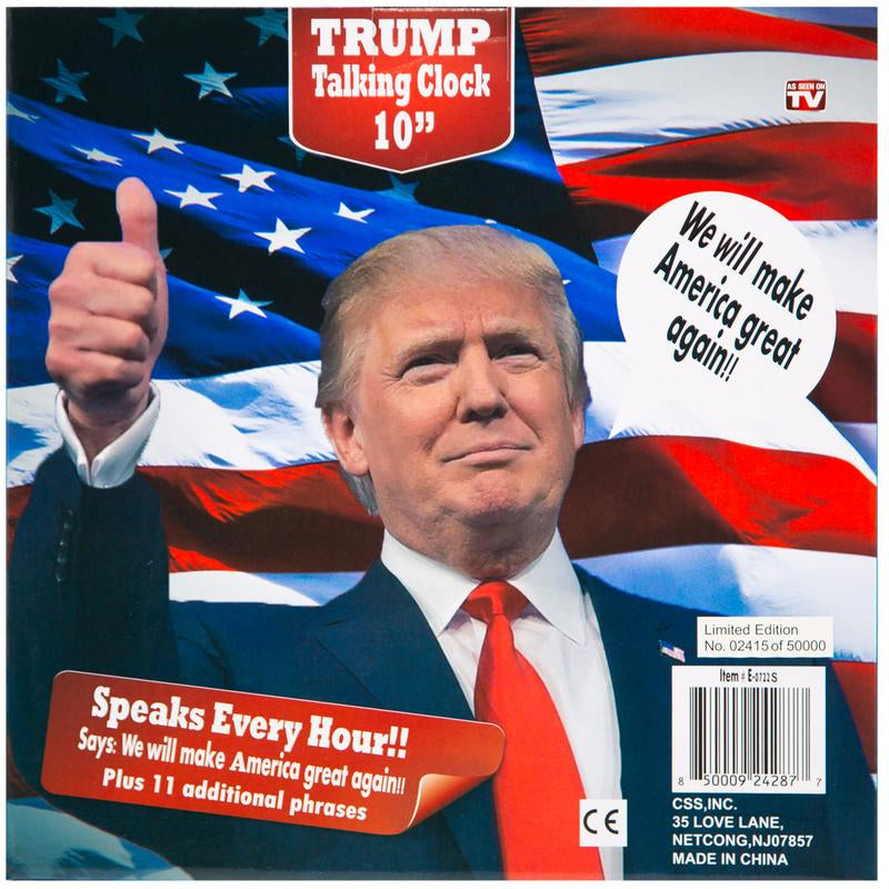 Limited Edition President Trump Talking Clock!