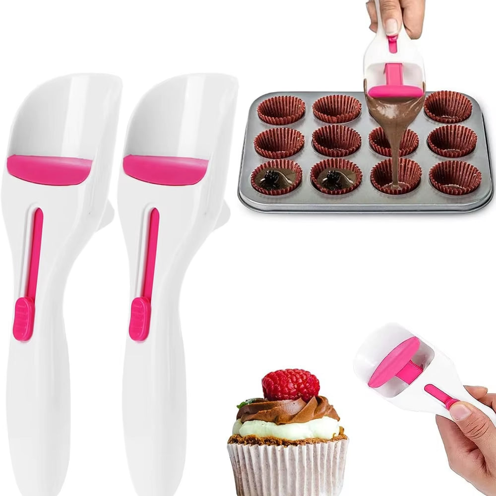 Cake Batter Dispenser Spoon Flour Paste Dispenser Spoon DIY Cupcake Spoon Batter Dispenser Baking Tools Kitchen Accessories