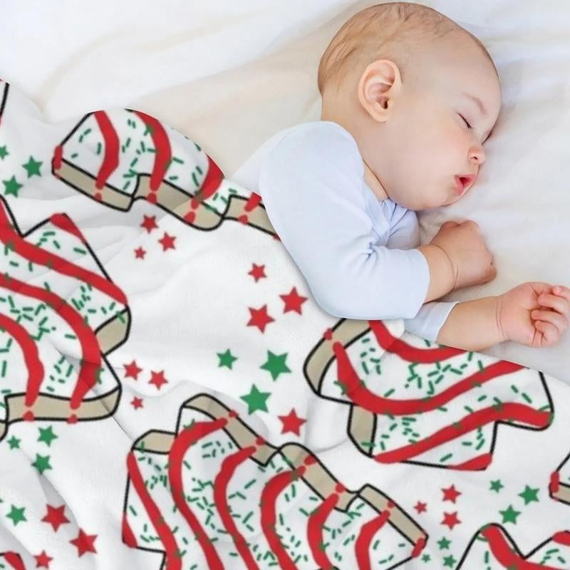 Christmas Tree Snack Cakes Throw Blanket Thins Beach Heavy to Sleep Warm Blankets