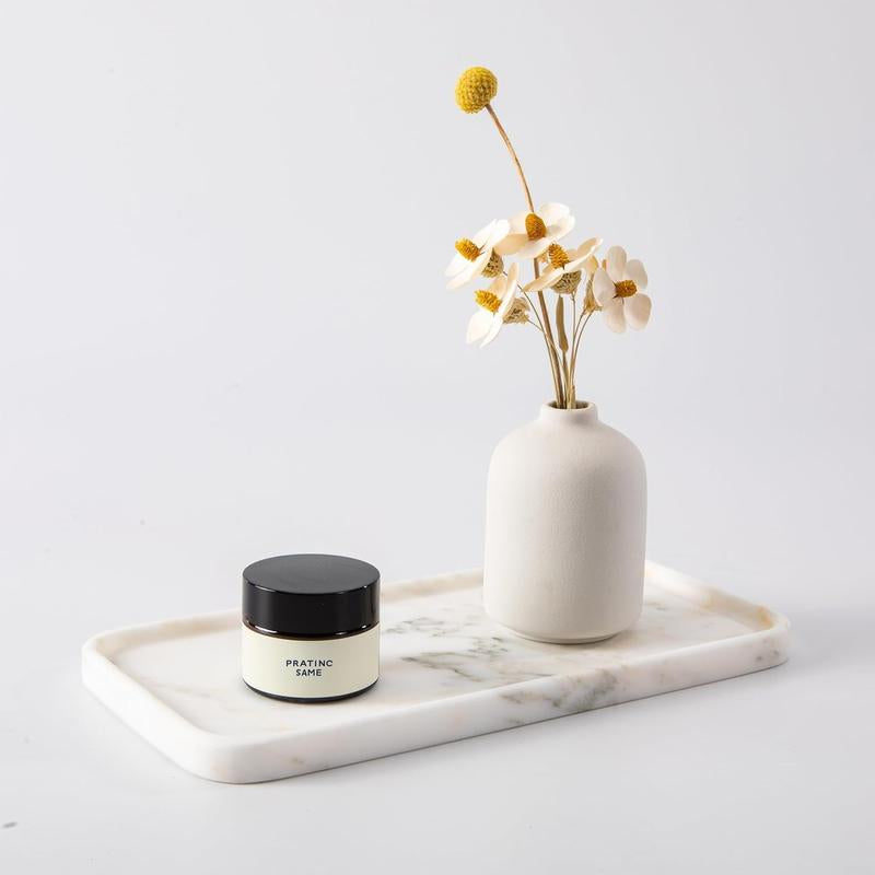 YKAJO Bohemian Drip Candle Tray Marble Tray, 12 "X6", Bathroom Countertop Organizer Rectangular Service Tray Decorated with Elegant and Natural Candles, Jewelry, Perfume