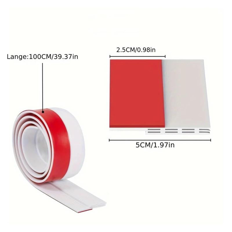 Door Threshold Seal 1 Pieces of Rubber Door Draft Strips and Bottom Seals(Black and White)