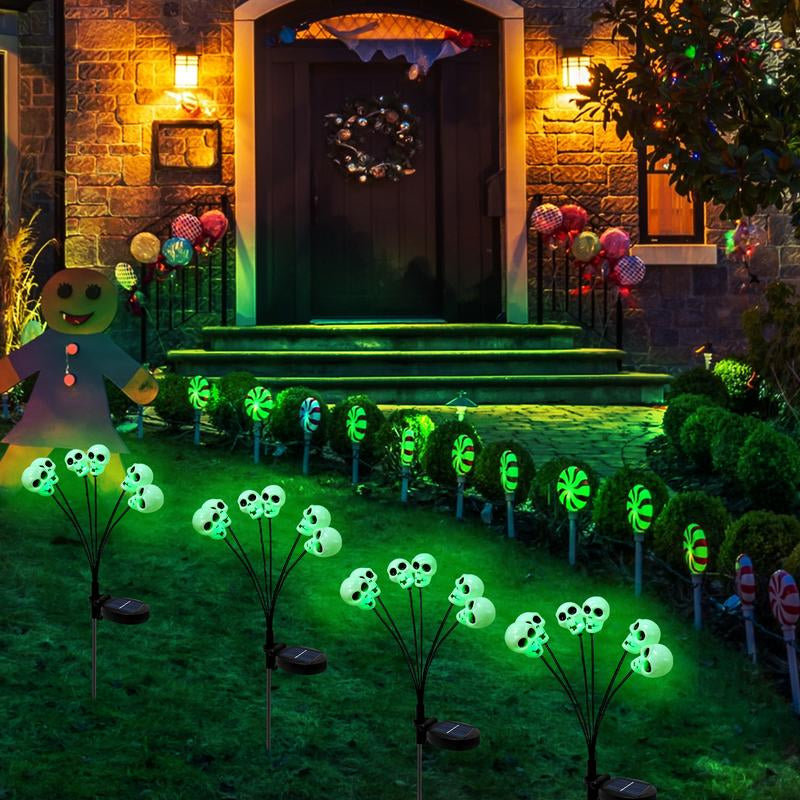 Halloween Decor 2025 Display Spooky Eyeball Solar Garden Lights, LED Firefly Pathway Stakes for Halloween Scary Outdoor Waterproof Solar Green Firefly Lights for Garden Yard Patio Pathway Lawn Halloween Party Items Decorations Ornaments Gift Fairy