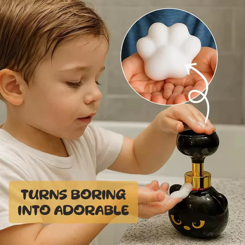 Kawai Cat Paw Foam Soap Dispenser Funny Cute Cat Paw Flower Shape Foam Soap Pump Bottles Cat Lover Gift for Bathroom Kitchen