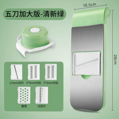 Multifunctional Kitchen Vegetable Cutter Dicing Shredding Artifact Household Hand Guard Stainless Steel Potato Slicer Grater