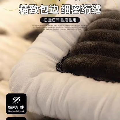 Magic Sofa Cover Thicken Garden Protective Couch Cover Plaid Cream-Coloured Large Plaid Square Pet Mat Bed Flannel Couch Cover