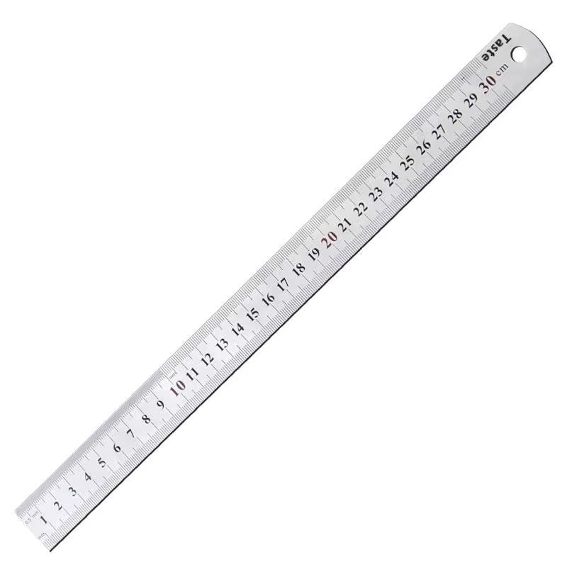 1Pcs 15/20/30/40/50/60100Cm Stainless Steel Metal Straight Ruler for Home School Precision Measuring Tool Drawing Tool Supplies