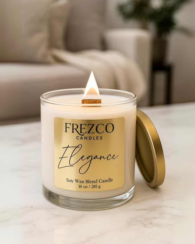Elegance Luxury Hand Poured Soy Wax Blend Candle Decor Fragrance