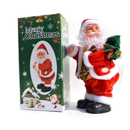 Electric Santa Claus Dwarf Design Ornament, 1 Count Christmas Themed Desktop Decoration with Music, Festive & Party Supplies for Indoor & Outdoor Decor