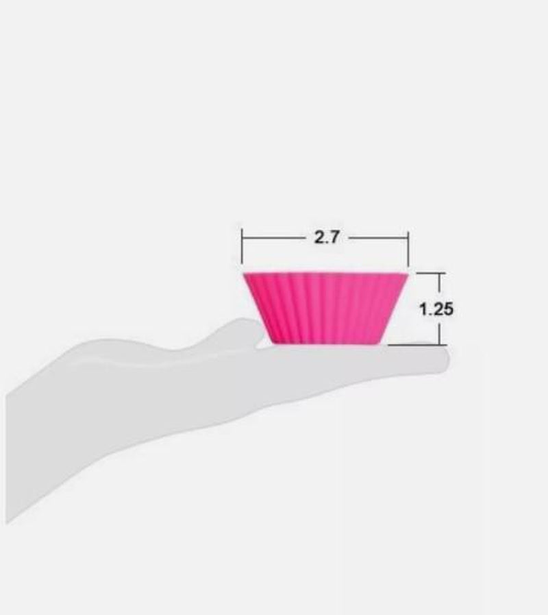 12 Silicone Cake Muffin Cupcake Liners - Baking Cups & Chocolate Cookie Molds Colorful Baked Set Tin