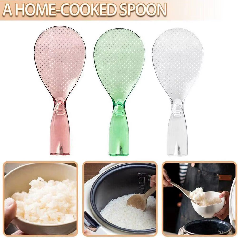 Household Non-Stick Rice Spoon Standable Little Rice Spoon Cute Transparent Porridge Shovel Paddle Safe Cooking Scoop