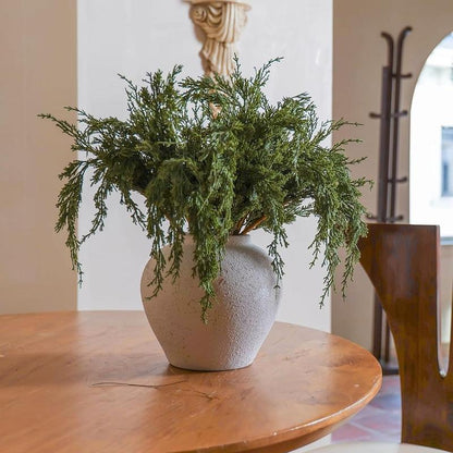 CLYCALOOR 12 Pcs 19.5 Inches Christmas Cedar Branches Artificial Faux Cedar for DIY Crafts Xmas Home Decor Waterproof Plastic Plants