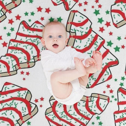 Christmas Tree Snack Cakes Throw Blanket Thins Beach Heavy to Sleep Warm Blankets