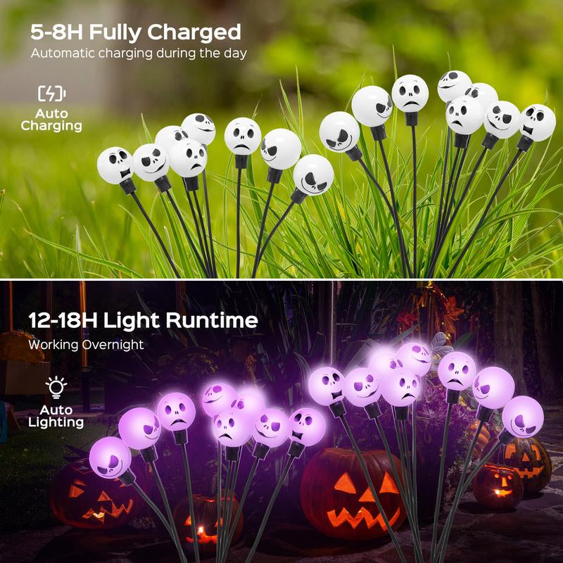 Halloween Decor 2025 Display Spooky Eyeball Solar Garden Lights, LED Firefly Pathway Stakes for Halloween Scary Outdoor Waterproof Solar Green Firefly Lights for Garden Yard Patio Pathway Lawn Halloween Party Items Decorations Ornaments Gift Fairy