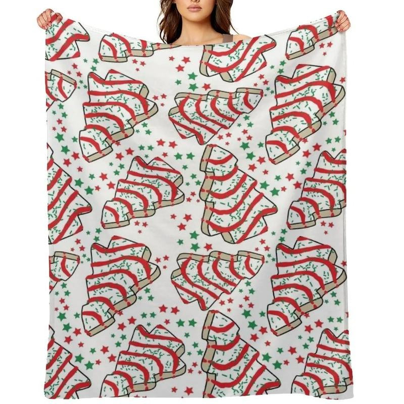 Christmas Tree Snack Cakes Throw Blanket Thins Beach Heavy to Sleep Warm Blankets