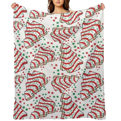 Christmas Tree Snack Cakes Throw Blanket Thins Beach Heavy to Sleep Warm Blankets