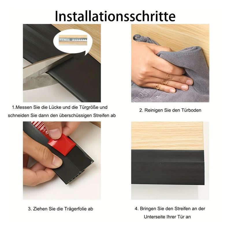 Door Threshold Seal 1 Pieces of Rubber Door Draft Strips and Bottom Seals(Black and White)