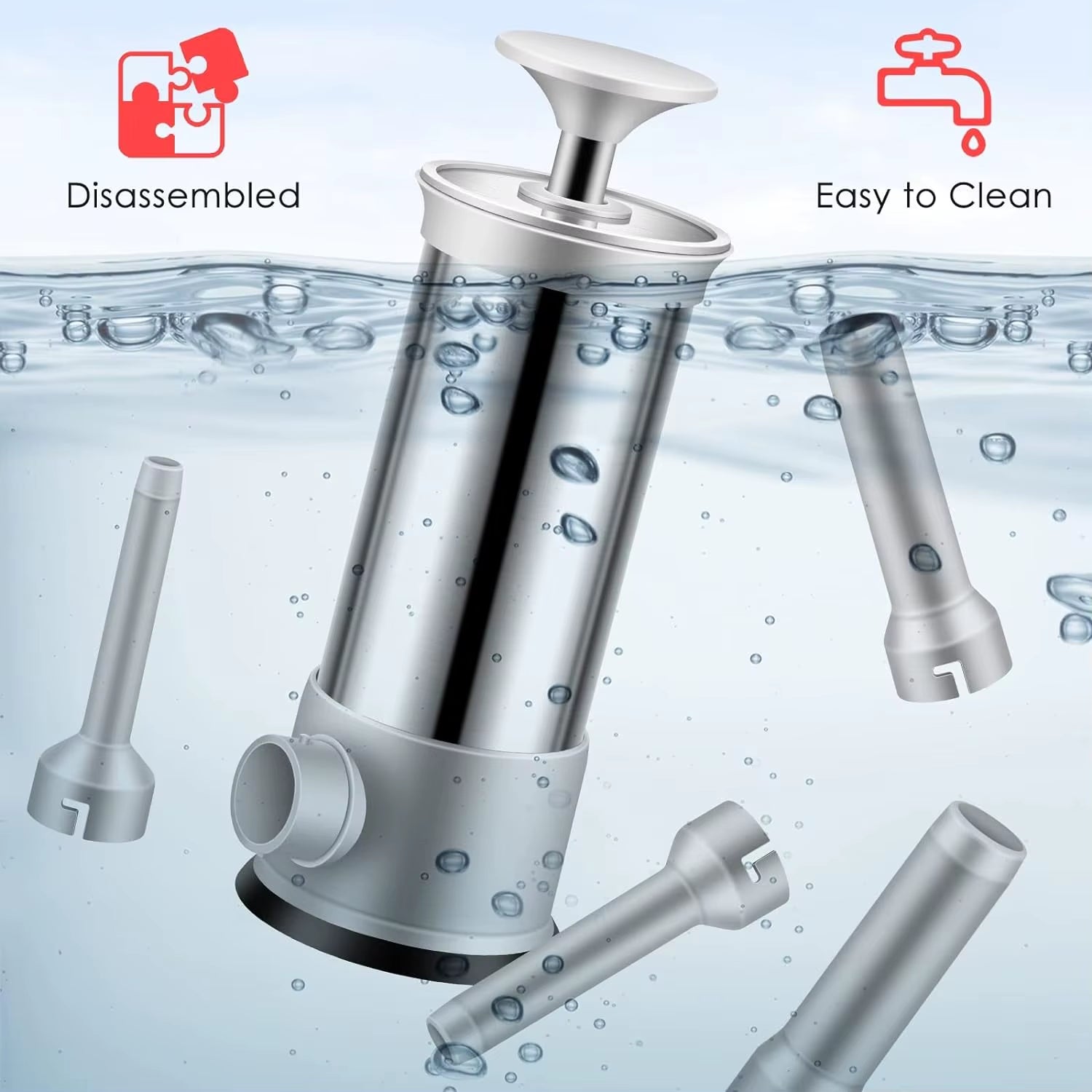 Sausage Stuffer with 4 Different Sizes Stuffing Tubes Sausage Stufferquick Sausage Stufferfillersyringesmall Sausage Tools